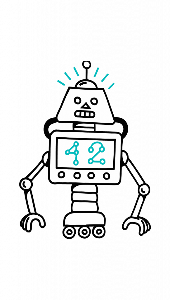 Illustration emblématique de 42 Nice Région-Sud : le robot 42 !